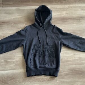 Helmut Lang Charcoal Box Logo Hoodie
